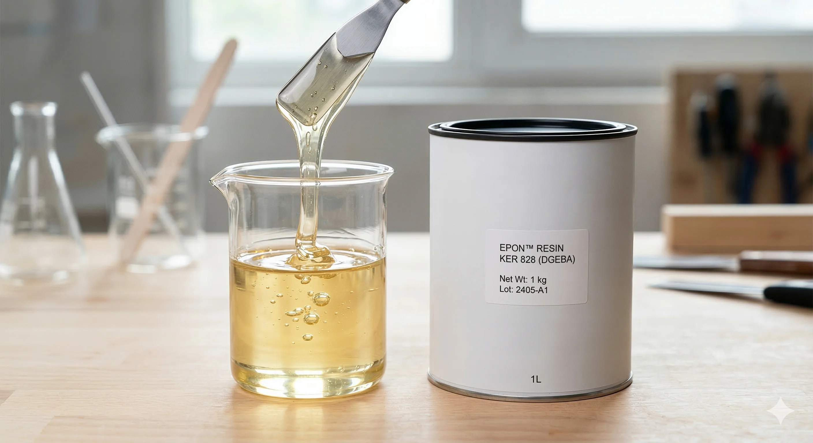 Қатрони эпоксидии моеъ (KER 828, DY 128)